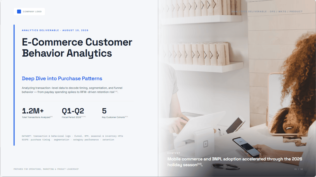 E-Commerce Customer Behavior Analytics